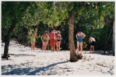 Looking at an iguana, Trinidad
